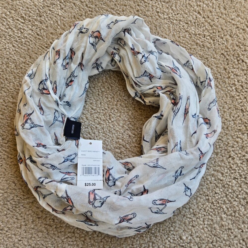 NWT Budgie Bird Parakeet Infinity Scarf Viscose - Picture 2 of 6